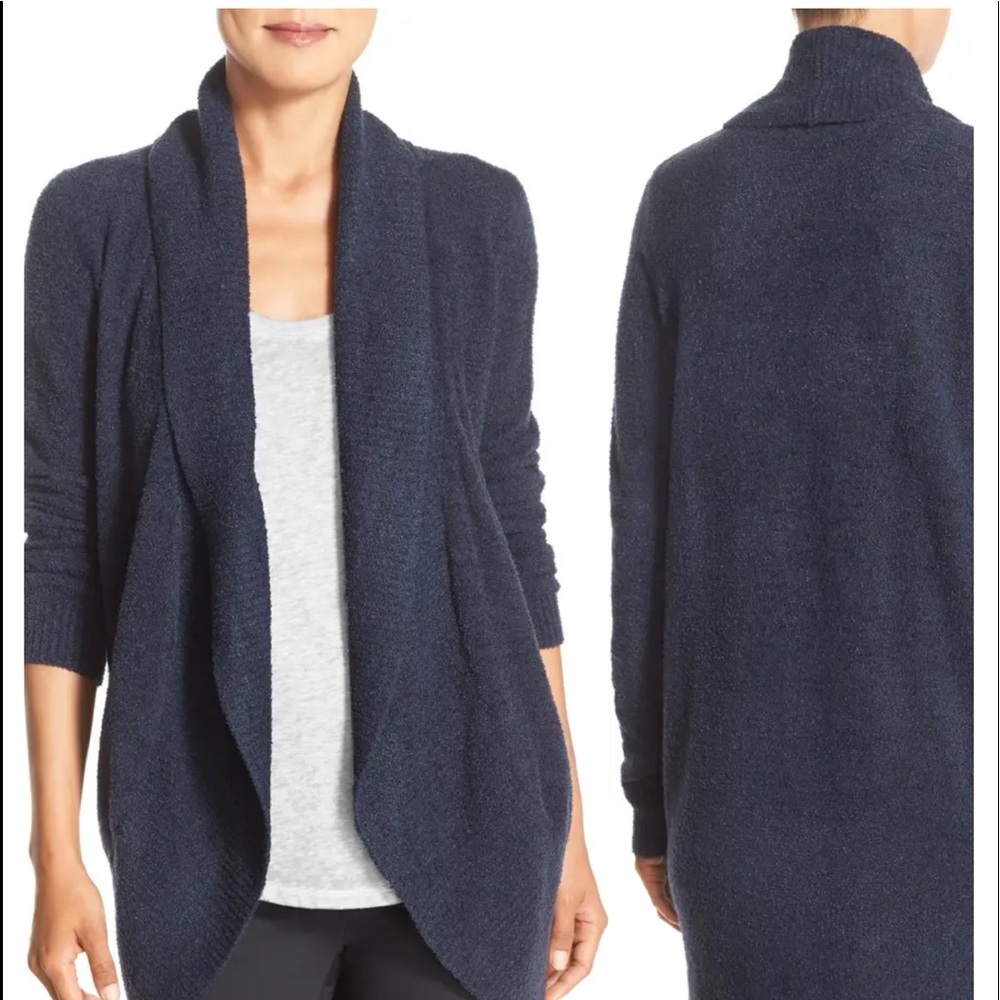 Barefoot Dreams CozyChic Lite Circle Cardi Blue Size XS/S